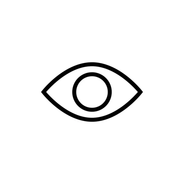 Icono Retina Médica Ocular Estilo Esquema — Vector de stock