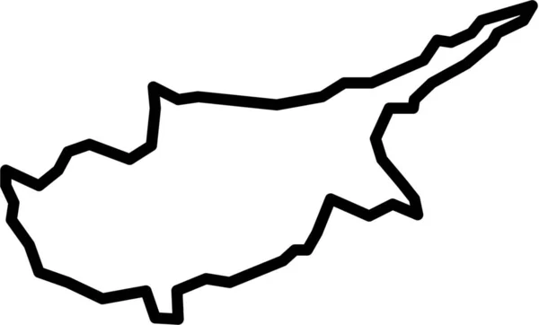 Острів Нікосія Середземноморська Ікона Стилі Контур — стоковий вектор