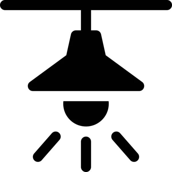 Ampoule Plafond Lustre Icône — Image vectorielle