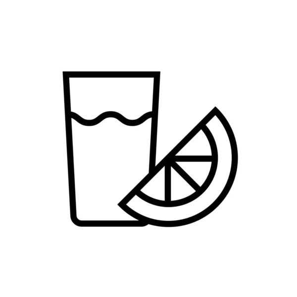 Zumo Frutas Zumo Limón Icono Estilo Outline — Vector de stock