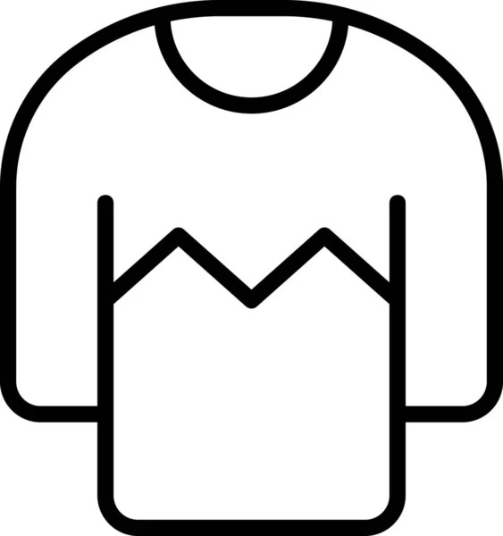 Ropa Suéter Invierno Icono — Vector de stock