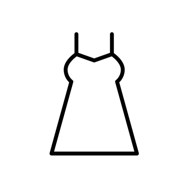 Kleid Ikone Aus Stoff Outline Stil — Stockvektor