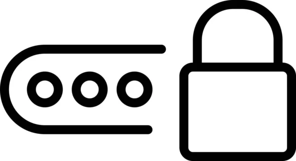 Contraseña Seguridad Bloqueada Icono — Vector de stock