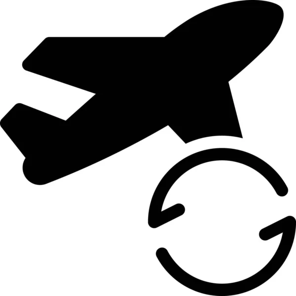 Flight Fly Refresh Icon — Stock Vector