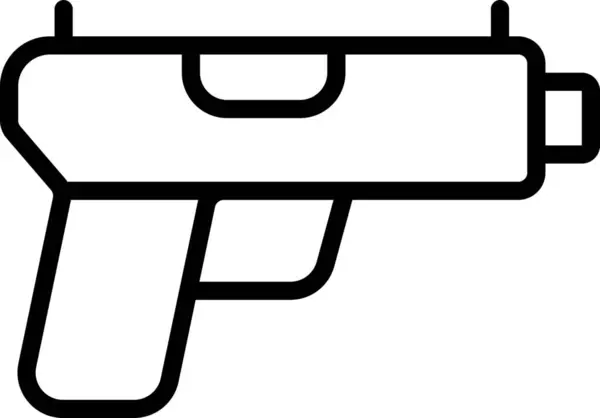 Disparar Arma Fuego Icono Del Arma — Archivo Imágenes Vectoriales