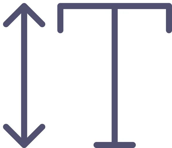 Icono Escala Formato Fuente Estilo Outline — Archivo Imágenes Vectoriales