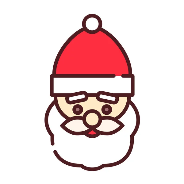 Christmas Christmas Father Claus Icon Filled Outline Style — Stock Vector