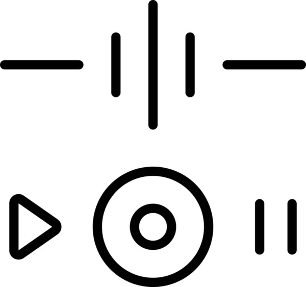 Aufnahme Von Audio Sound Symbol — Stockvektor