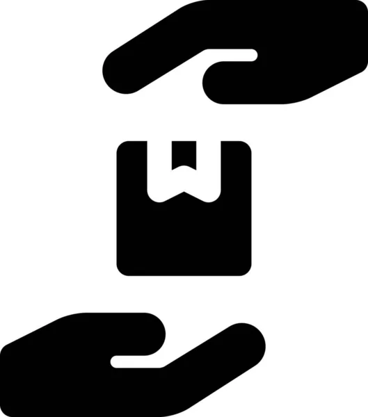Caixa Mãos Segurar Ícone — Vetor de Stock