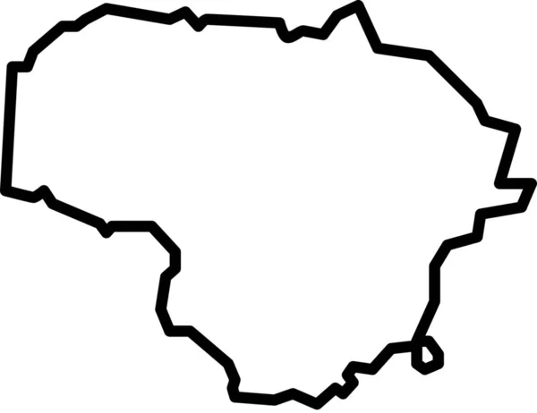 Lithuania Baltics Republic Icon Outline — стоковий вектор