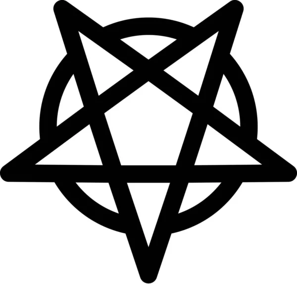 Cult Curse Demon Icon — Stock Vector