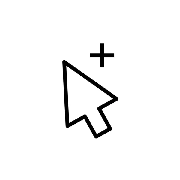 Icon Für Die Auswahl Von Designwerkzeugen Outline Stil Hinzufügen — Stockvektor