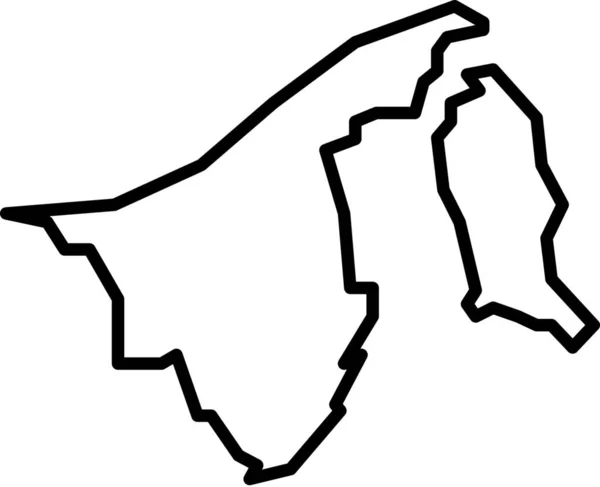 Іконка Острова Брунею Стилі Контур — стоковий вектор
