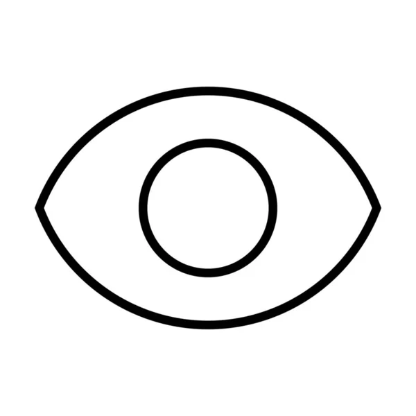 Ojo Mostrar Icono Vista Estilo Esquema — Vector de stock