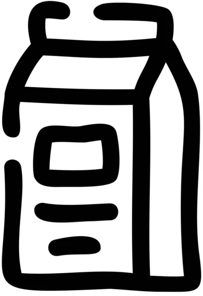 Pappcontainer Molkereisymbol Der Kategorie Lebensmittel Getränke — Stockvektor