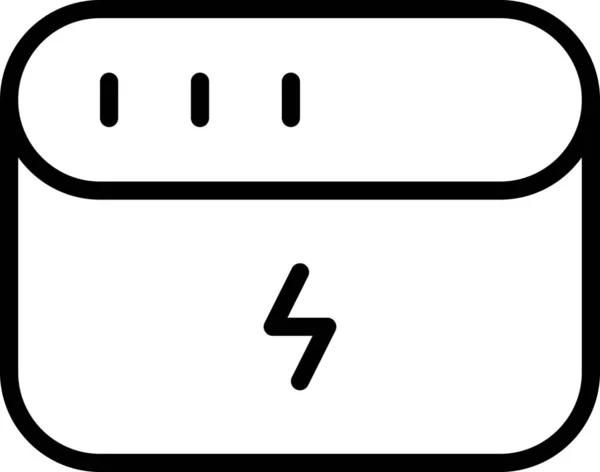 Banca Batteria Icona Ricarica — Vettoriale Stock