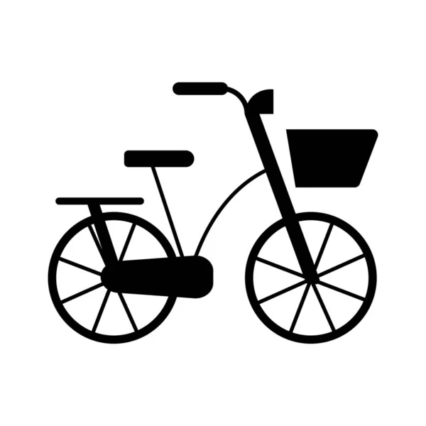 Bicycle Bicycling Bike Icon Solid Style — Stock Vector