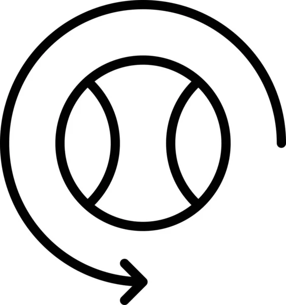 Curveball Spin Honkbal Pictogram — Stockvector