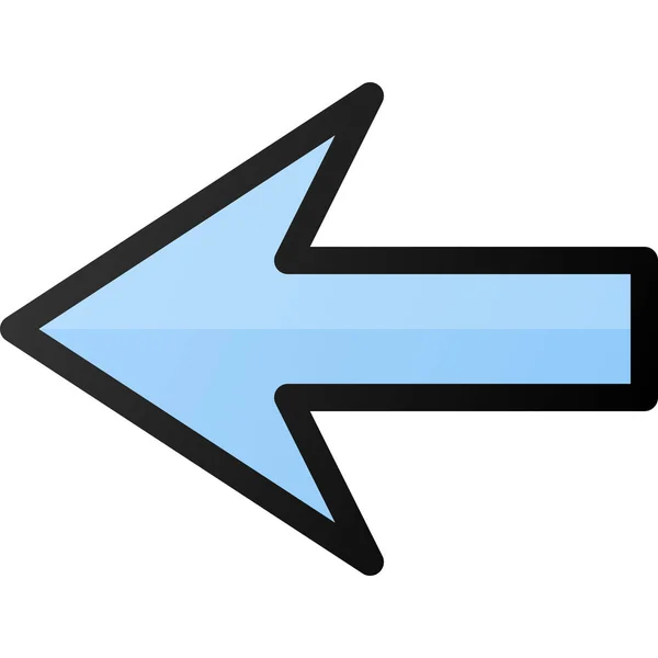 Style Arrow Left Icon — Stock Vector