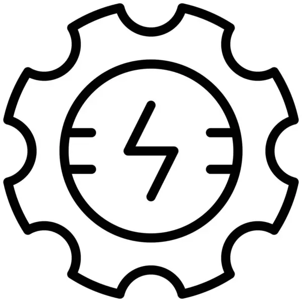 Engranaje Máquina Eléctrica Icono — Vector de stock