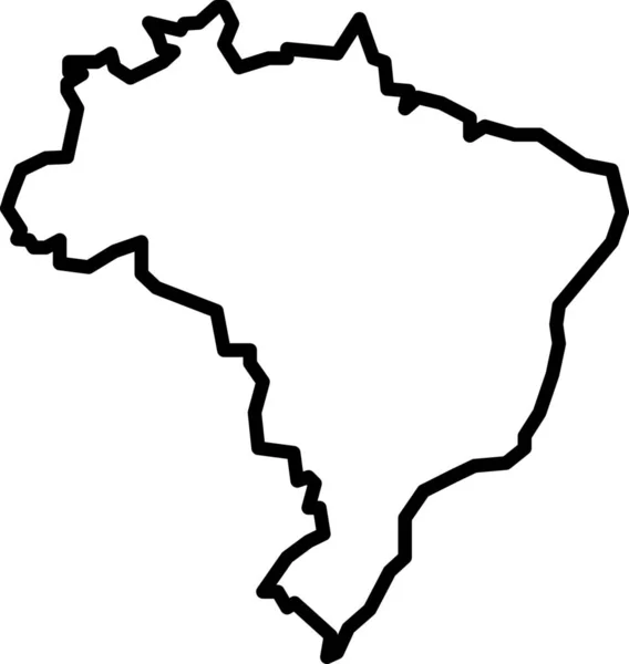 Brasilia Brazil America Icon Outline Style — 스톡 벡터