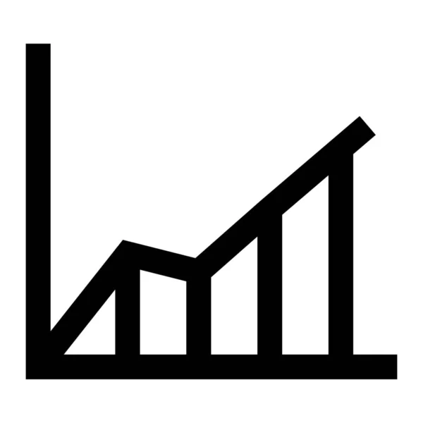 Wykres Diagram Ikona Rysunek Stylu Zarys — Wektor stockowy