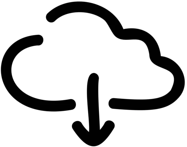 Cloud Computing Datensymbol Der Kategorie Infrastruktur — Stockvektor