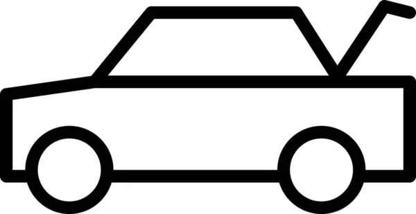 Icono Del Coche Arranque Trasero Vehículos Modos Transporte Categoría — Vector de stock