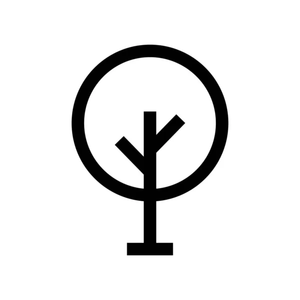 Umwelt Wald Standort Symbol Outline Stil — Stockvektor