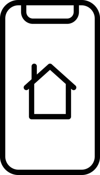 Icône Retour Appareil Maison Dans Style Outline — Image vectorielle