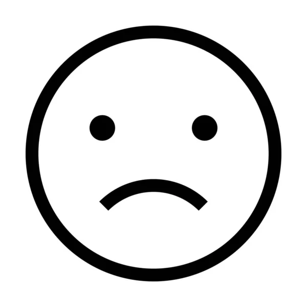 Emoji Emoticon Gezicht Icoon Contouren Stijl — Stockvector