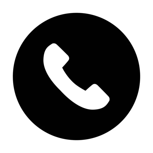Kontaktinformationssymbol Solid Stil Anrufen — Stockvektor