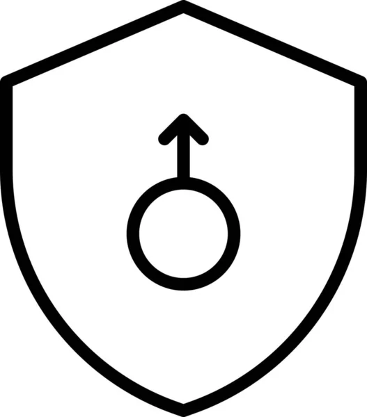 Гендерна Чоловіча Іконка Категорії Комп Ютерна Інтернет Безпека — стоковий вектор