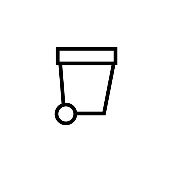 Bin Garbage Outline Icon Outline Style — Stock Vector