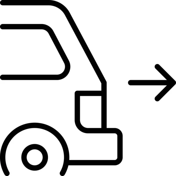 Ikon Parkir Mobil Belakang - Stok Vektor