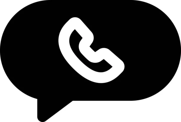 Call Comment Icon Solid Style — стоковый вектор