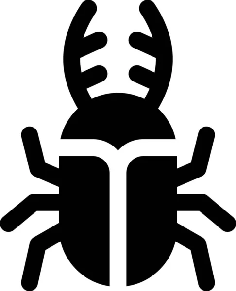 Cuernos Escarabajo Icono Masculino — Archivo Imágenes Vectoriales