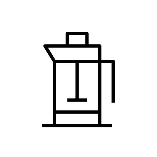 Kavárna Kávová Nádoba Ikona Stylu Obrysu — Stockový vektor