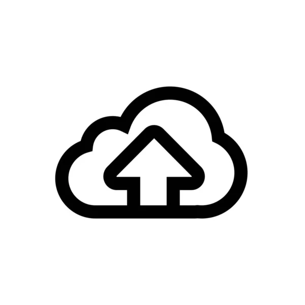 Nube Icloud Mantener Icono Estilo Esquema — Vector de stock