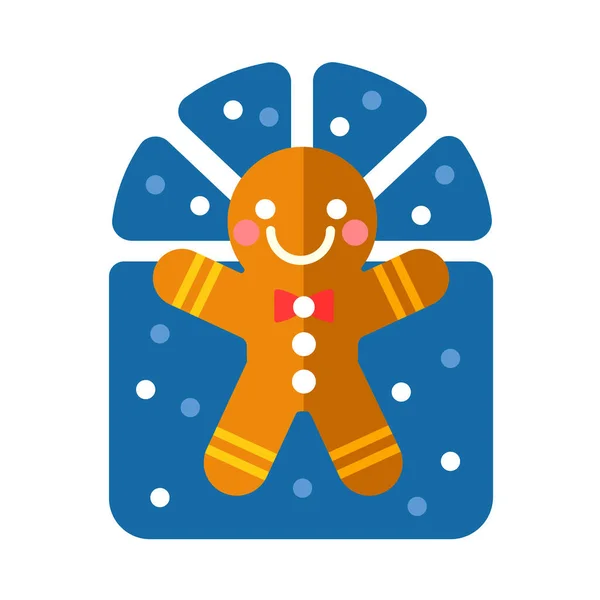 Panadería Horno Icono Navidad Estilo Plano — Vector de stock