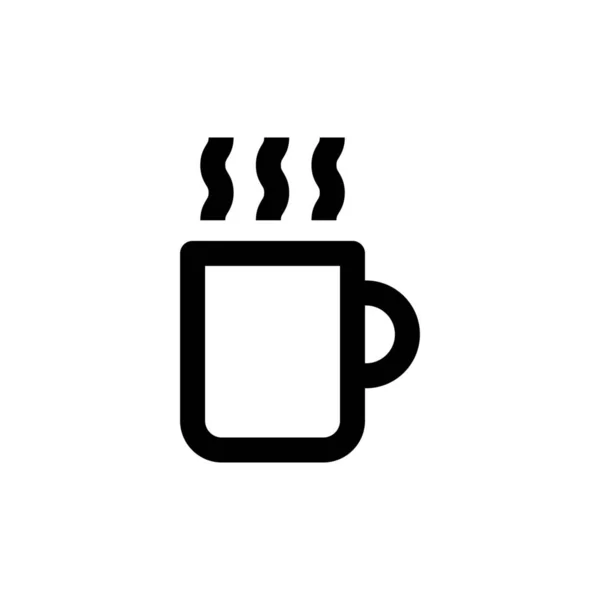 Καφέ Καφέ Καφέ Διάλειμμα Εικονίδιο Στυλ Περίγραμμα — Διανυσματικό Αρχείο