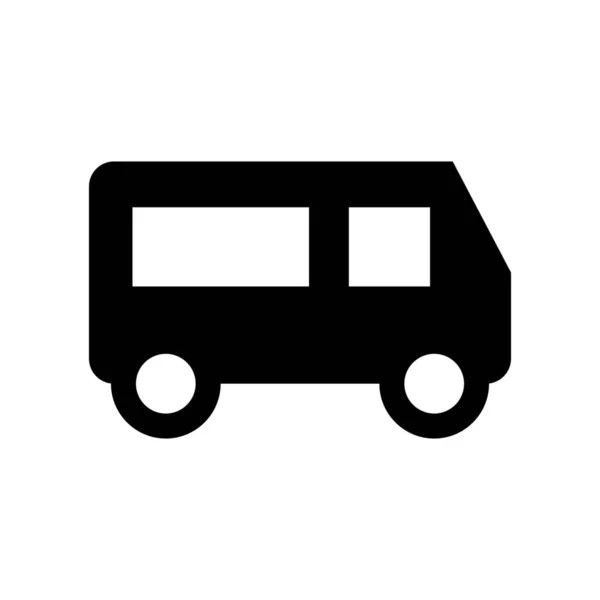 Icono Transporte Entrega Coche Estilo Sólido — Vector de stock