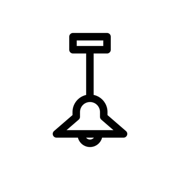 Meubellamp Lichtpictogram Contourstijl — Stockvector