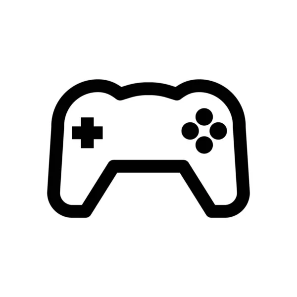 Controlador Icono Del Juego Del Dispositivo Estilo Esquema — Vector de stock