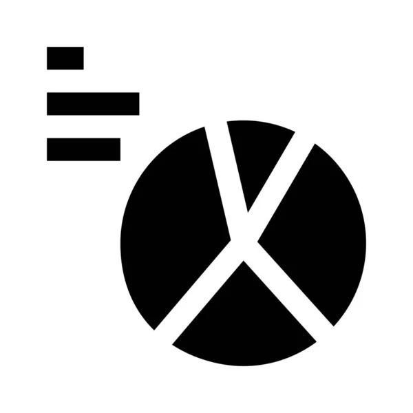 Ikona Diagramu Obchodního Diagramu Jednolitém Stylu — Stockový vektor