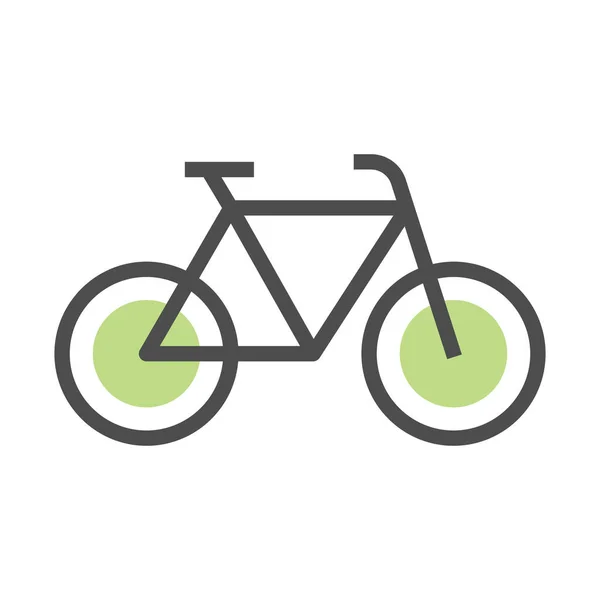 Bici Eco Ambiente Icono Estilo Esquema — Vector de stock