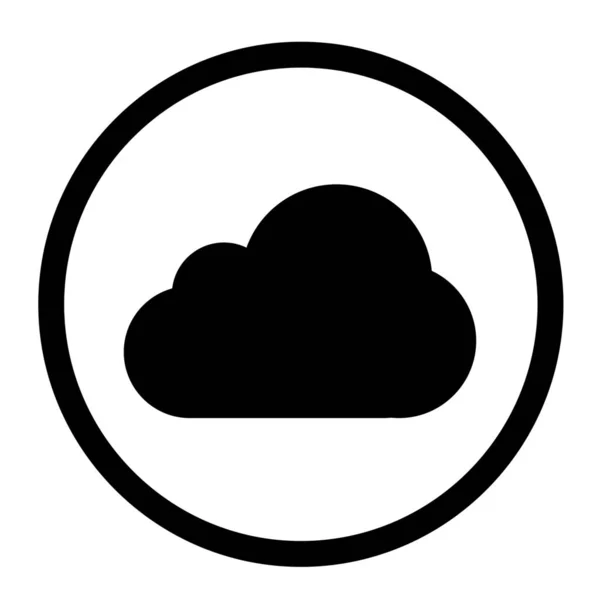 Klimaat Wolk Bewolkt Pictogram Massieve Stijl — Stockvector