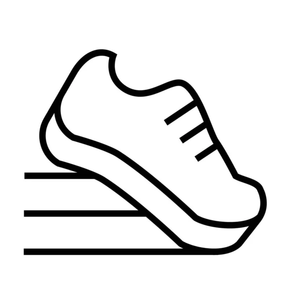 马拉松长跑运动员轮廓式图标 — 图库矢量图片