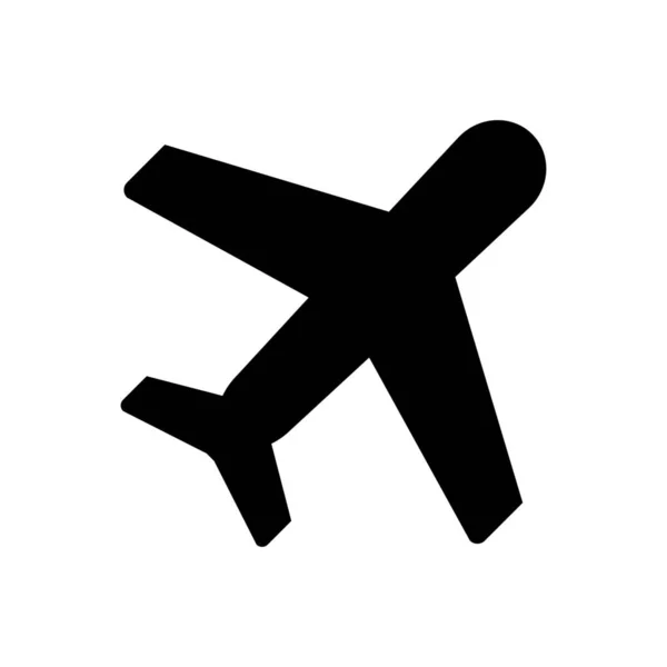 Avion Avion Icône Aviation Dans Style Solide — Image vectorielle