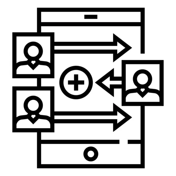 Ícone Entrada Cliente Atração Estilo Outline —  Vetores de Stock